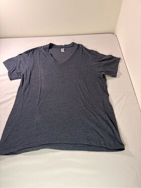 Alternative Men's V-Neck Short Sleeve Shirt - Heather Navy